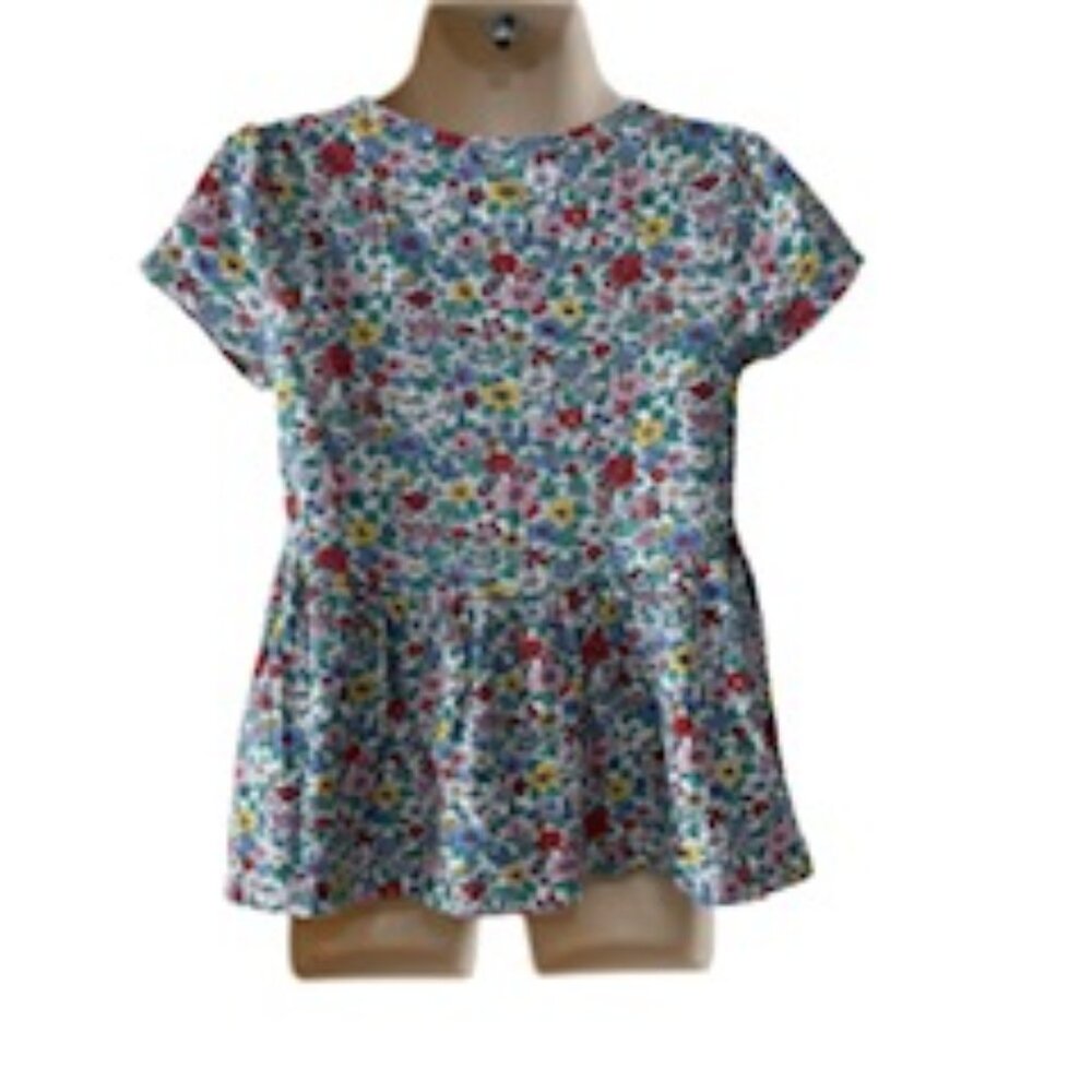 Gap- Short Sleeve Empire Floral Shirt; Size 2